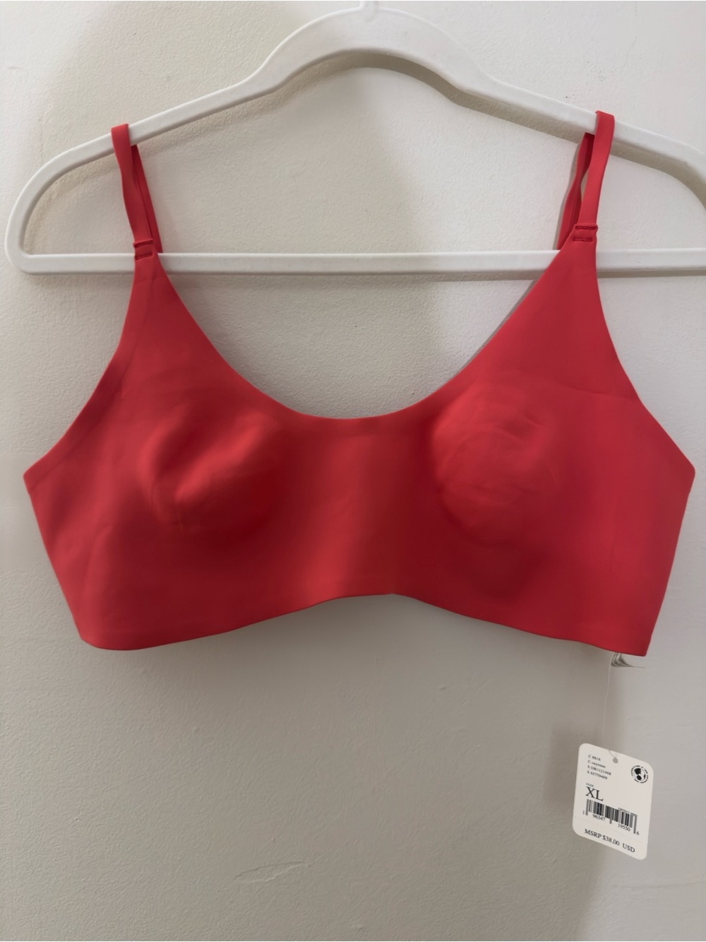 NWT Free People FP Movement Wireless Sports Bra in Cayenne Bright Red | Size XL